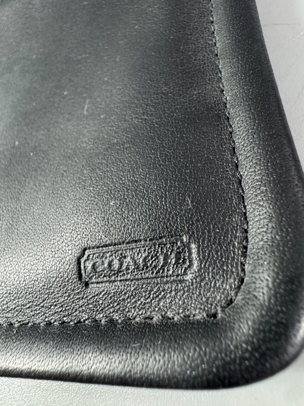 Vintage Coach Black Leather Pouch - Picture 4 of 13